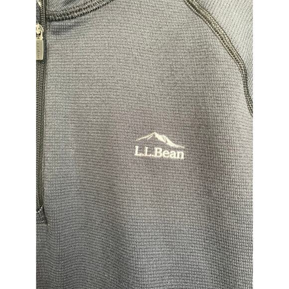 L.L Bean Cresta Midweight 250 T-Zip top gray logo stretch pullover jacket Large - Picture 4 of 8